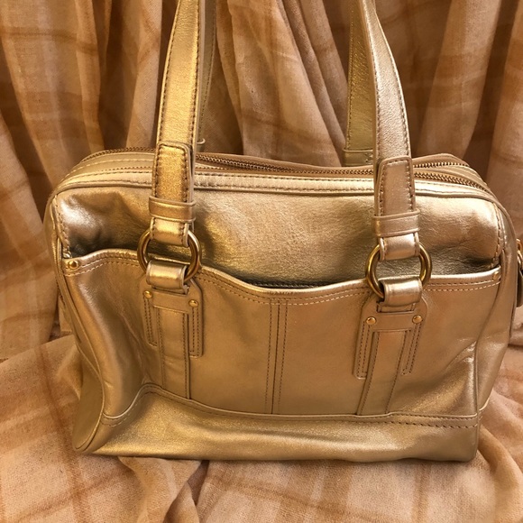 NWOT Coach Gold Purse - Picture 2 of 8